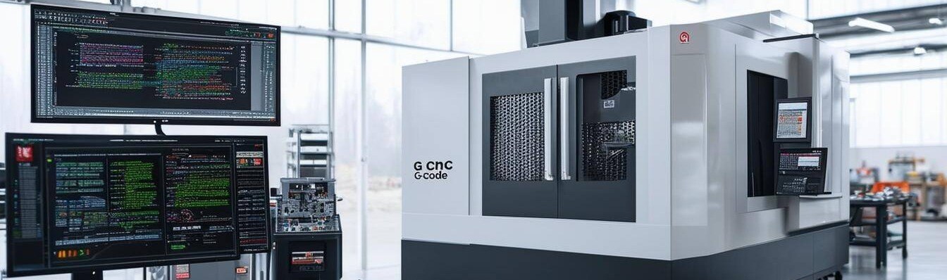 The image depicts a sleek, modern workspace dedicated to CNC machining-1