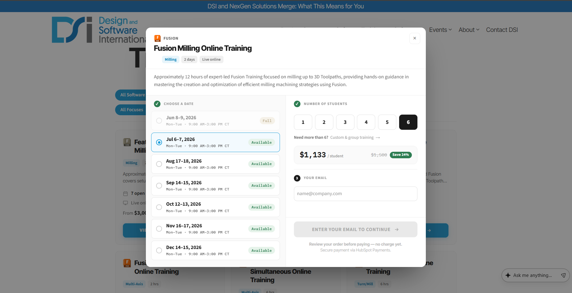 DSI's Online Training Offerings - Autodesk Software