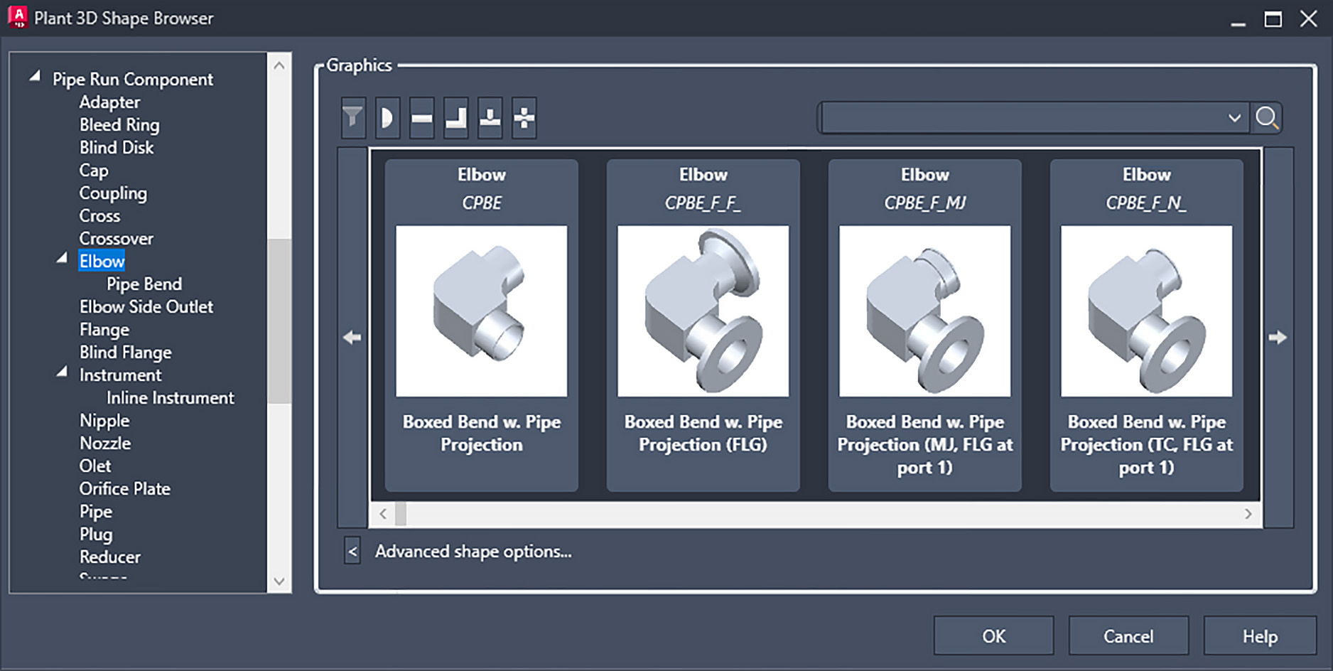 AutoCAD interface